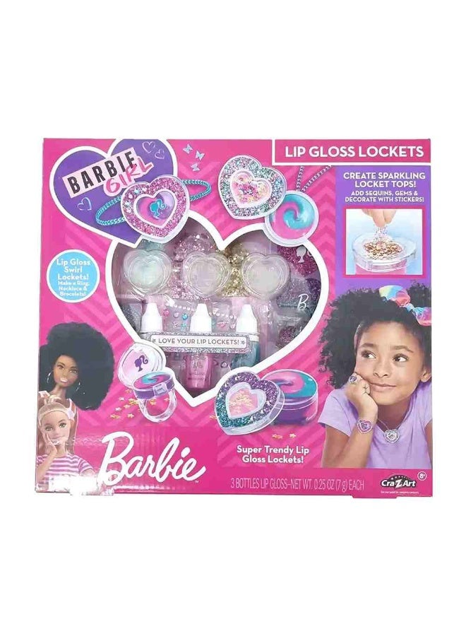 Barbie Sparkling Sweet Heart Lip Gloss Lockets - Image 1