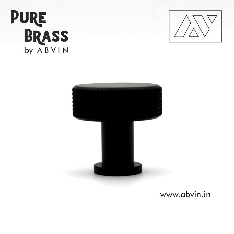 ABVIN Premium Black Solid Brass Knurled Cabinet Bar Pull Handles Knob Furniture Hardware Drawers Kitchens Cupboard Door - Image 5