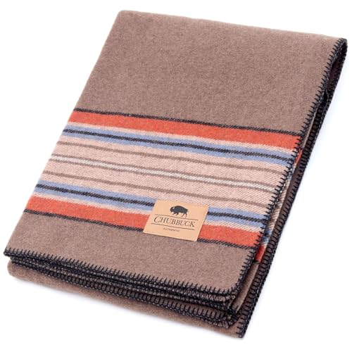 Chubbuck Authentic Chubbuck 100% Wool Blanket Camping (60" x 84") - Large Warm Blankets for Camping, Emergency, Outdoor Concerts and Home Use - Fire Retardant Blanket, Soft and Warm Blankets for Winter (Forest) - Image 1
