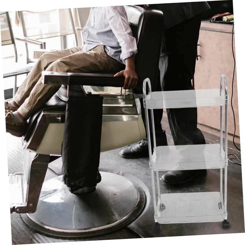 Hair Salon Storage Cart Movable Shelf Rolling Cart Wheels Reusable Storage Organizer - Image 3
