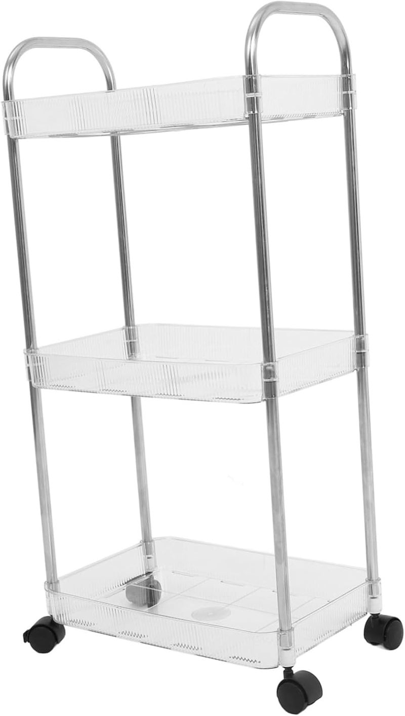 Hair Salon Storage Cart Movable Shelf Rolling Cart Wheels Reusable Storage Organizer - Image 1