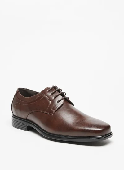 ال بي ال من شو اكسبرس Solid Derby Shoes with Lace-Up Closure