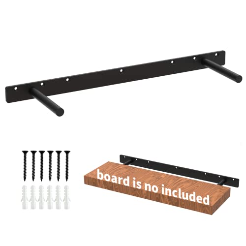 Kunzye 23 Inch Heavy Duty Blind Wall Mount Floating Shelf Bracket - Hidden Shelf Bracket with 150 LB Weight Capacity -3/4 Inch Solid Steel Support Rods - Image 1