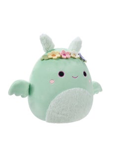 Squishmallows لعبة تاف ميث سبع ونصف بوصة ميني بلش باللون الأخضر النعناعي مع تاج من الزهور وبطنه فuzzy مرخصة رسميًا من كيليتو مُحاربة ملونة ناعمة هدية للأطفال بنات وأولاد قابلة للغسل لعبة طرية متعددة الألوان لجميع الأعمار  - Image 4