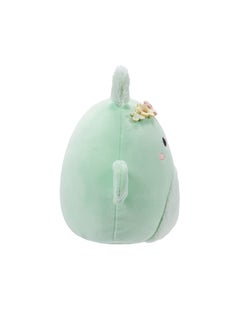 Squishmallows لعبة تاف ميث سبع ونصف بوصة ميني بلش باللون الأخضر النعناعي مع تاج من الزهور وبطنه فuzzy مرخصة رسميًا من كيليتو مُحاربة ملونة ناعمة هدية للأطفال بنات وأولاد قابلة للغسل لعبة طرية متعددة الألوان لجميع الأعمار  - Image 3