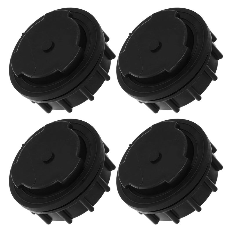 4Pcs Black Plastic Leakproof Drain Plug with Sealing Ring for Outdoor Garbage Bins Weather Resistant - Image 2