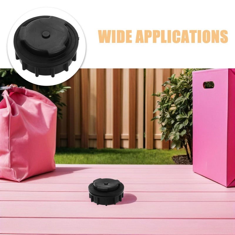 4Pcs Black Plastic Leakproof Drain Plug with Sealing Ring for Outdoor Garbage Bins Weather Resistant - Image 4