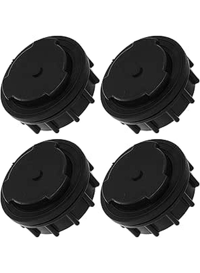 4Pcs Black Plastic Leakproof Drain Plug with Sealing Ring for Outdoor Garbage Bins Weather Resistant - Image 1