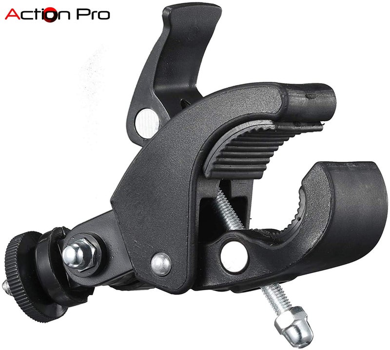Action Pro Bike Ball Head Motorcycle Handlebar Clamp Mount Compatible with GoPro Hero 13 12 11 10 9 8 7 6 5 4 3+ 3 SJCAM Yi 4K Eken Action Camera (Black) - Image 2
