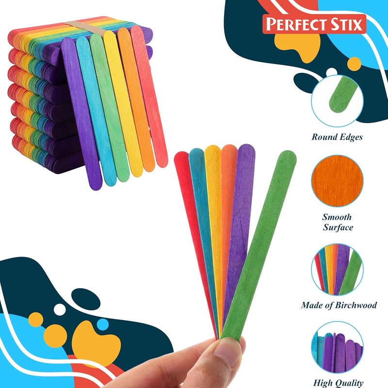 Perfect Stix 4.5" Colored Craft Sticks/Popsicle/Crafting 3/8" - Package of 1,000ct - Image 4