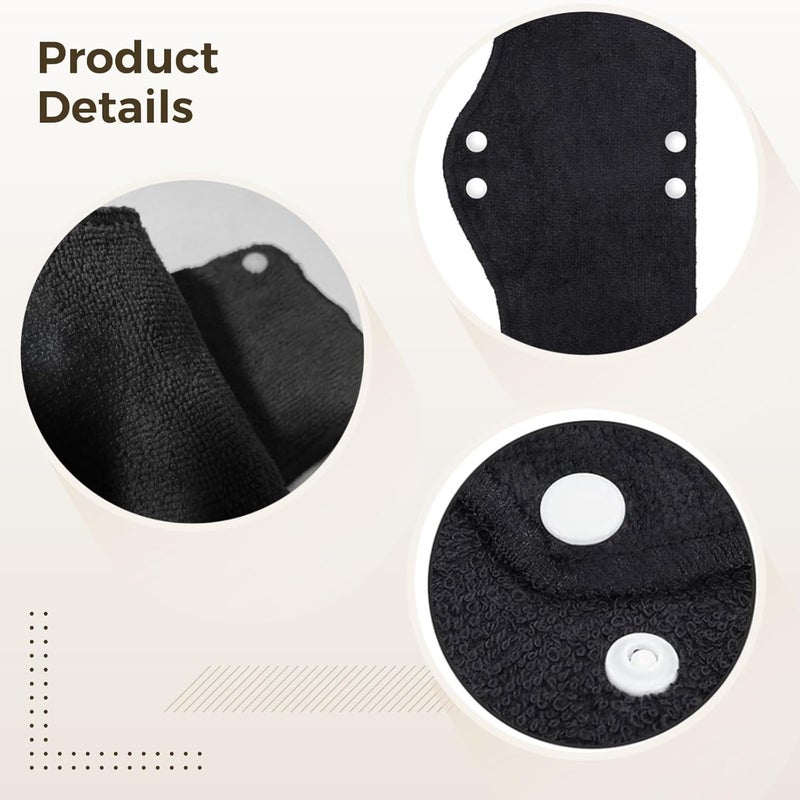 24-Pack Helmet Sweatbands, Safety Hard Hat Liners with Snap Buttons, 10X4.7 in Sweat Absorbing Inserts, Washable Polyester Moisture Wicking Design - Image 5