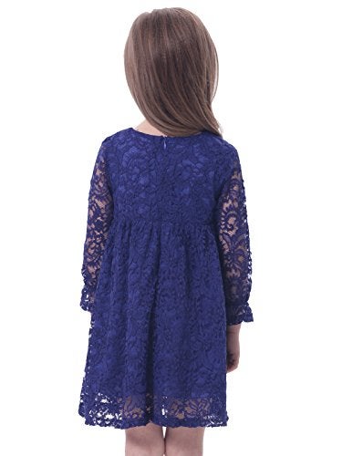 Bonny Billy Flower Girl Lace Dress Country Dresses with Sleeves 10-11 Years Blue - Image 2