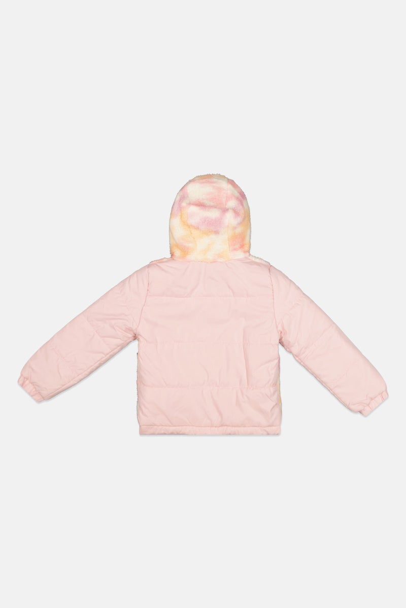 Limited Too Kids Girl Tie Dye Hooded Jacket, Pink - Image 2