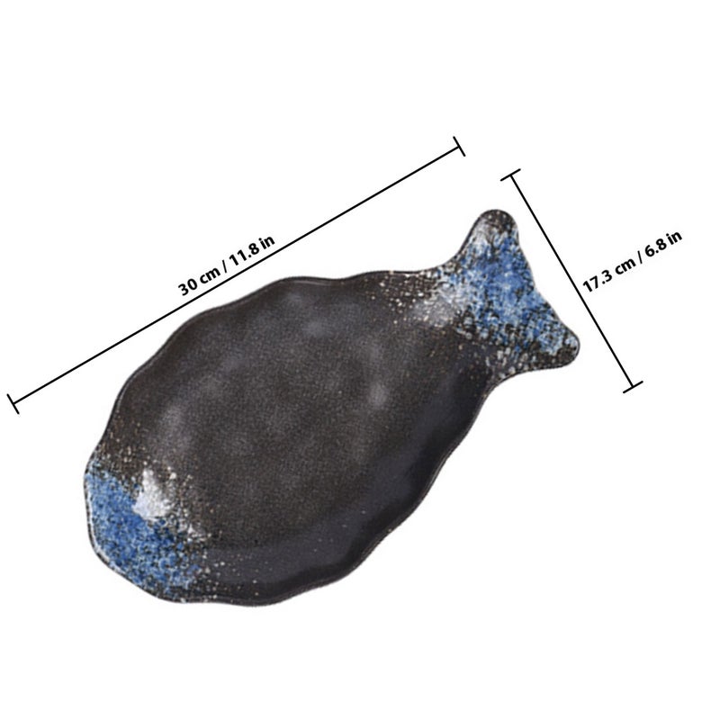 Household Sushi Plate Fish Shaped Fish Plate Decorative Dinner Plate Home Accessory - Image 2