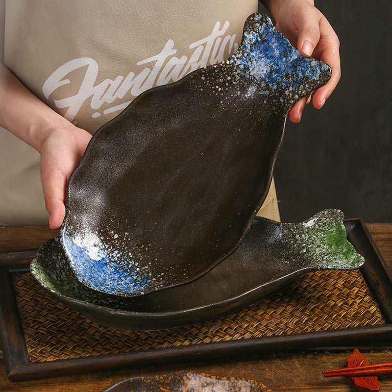 Household Sushi Plate Fish Shaped Fish Plate Decorative Dinner Plate Home Accessory - Image 5