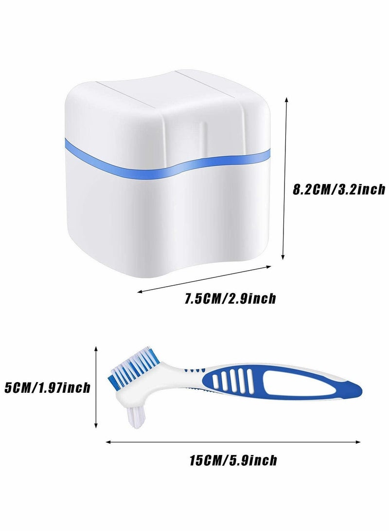 Y&D Denture Cleaner Box and Brush Set, 2 Pack Bath Cases Cups with Brushes  - Image 2