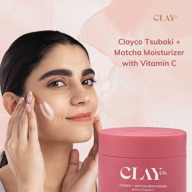 Clayco CLAYCOTsubaki  Matcha Moisturizer With Vitamin C Normal Skin50 ml  For Silky Soft  Glowing Radiant Skin  Japanese Skincare Routine - Image 5