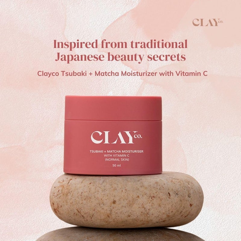 Clayco CLAYCOTsubaki  Matcha Moisturizer With Vitamin C Normal Skin50 ml  For Silky Soft  Glowing Radiant Skin  Japanese Skincare Routine - Image 4