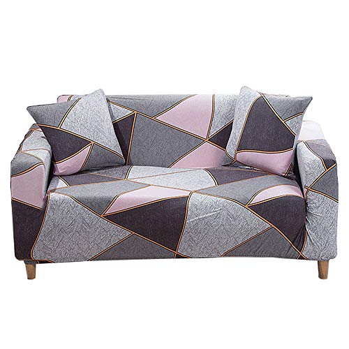 HOOBUY Printed Sofa Cover Stretch Couch Covers Sofa Slipcovers for 2 Cushion Couch and Loveseat with Two Free Pillow Case 15#(2 Seater/Loveseat) - Image 1
