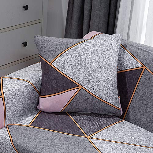 HOOBUY Printed Sofa Cover Stretch Couch Covers Sofa Slipcovers for 2 Cushion Couch and Loveseat with Two Free Pillow Case 15#(2 Seater/Loveseat) - Image 4