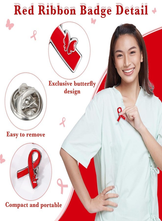 تونديامو مجموعة تونديمو من 60 قطعة من دبابيس الشريط الأحمر، دبابيس توعية بفيروس نقص المناعة البشرية والإيدز، دبابيس زينة للسترة، دبابيس توعية صحية خالية من المخدرات، للرجال والنساء، للمرضى، وللعائلات، وللمناسبات الخيرية والاجتماعية العامة، ولتقديم الهدايا التذكارية. - Image 3