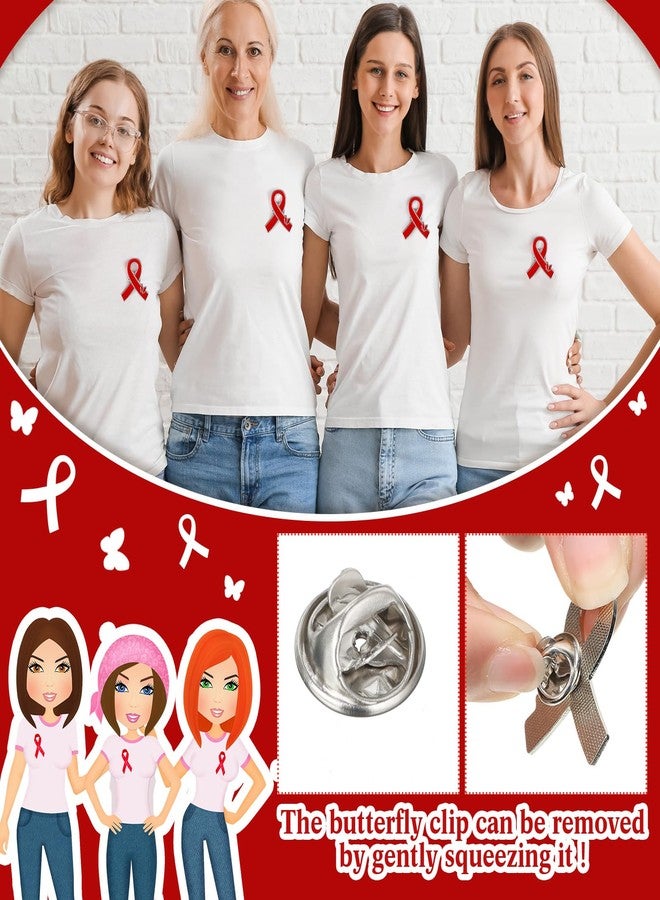 تونديامو مجموعة تونديمو من 60 قطعة من دبابيس الشريط الأحمر، دبابيس توعية بفيروس نقص المناعة البشرية والإيدز، دبابيس زينة للسترة، دبابيس توعية صحية خالية من المخدرات، للرجال والنساء، للمرضى، وللعائلات، وللمناسبات الخيرية والاجتماعية العامة، ولتقديم الهدايا التذكارية. - Image 5