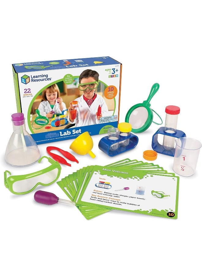 Learning Resources Primary Science Set, Hands On Lab Kit For Kids, Easy Follow Activities, Beakers, Magnifying Glass, Funnel, Pipette, 22 Pieces, Multicoloured  - Image 1