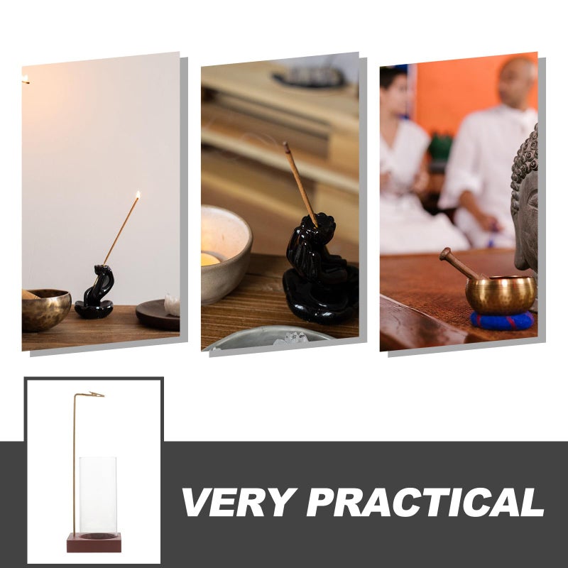 Fire Resistant Sandalwood Ash Catcher Incense Holder With Timer For Yoga Meditation - Image 4