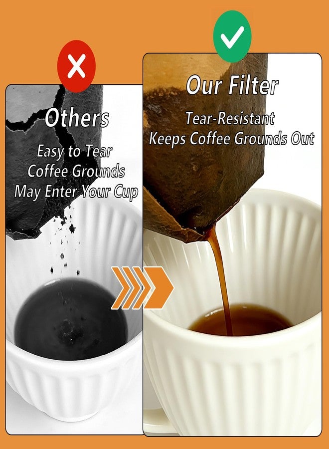 Piszvbej 120 Count Cone Coffee Filters Compatible with Cuisinart, Replacement Paper Coffee Filters 12 Cup, No Blowout, Disposable, Unbleached Paper Filter, Easy to Clean, Perfect for Drip Coffeemaker - Image 4