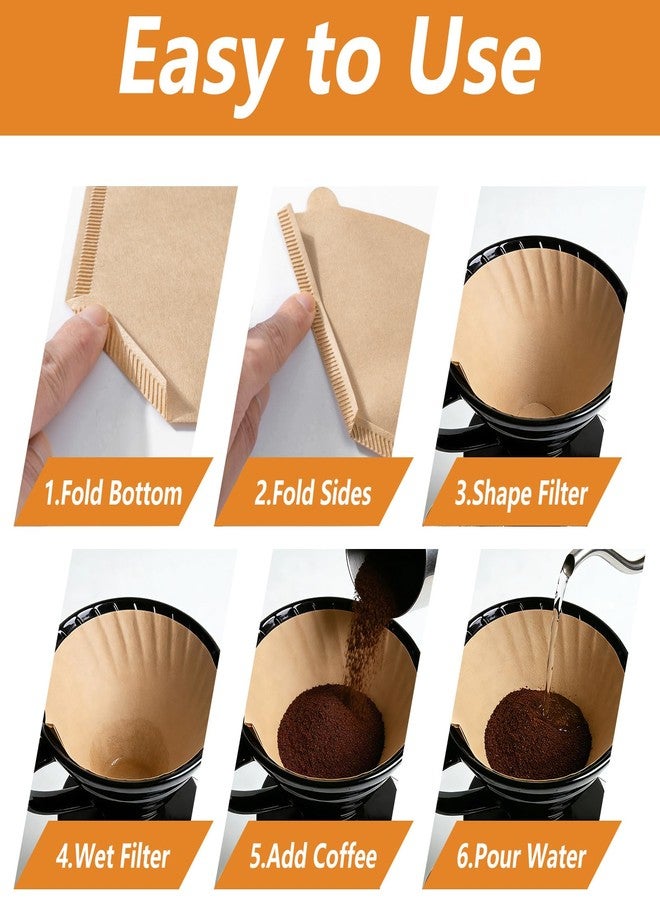 Piszvbej 120 Count Cone Coffee Filters Compatible with Cuisinart, Replacement Paper Coffee Filters 12 Cup, No Blowout, Disposable, Unbleached Paper Filter, Easy to Clean, Perfect for Drip Coffeemaker - Image 5