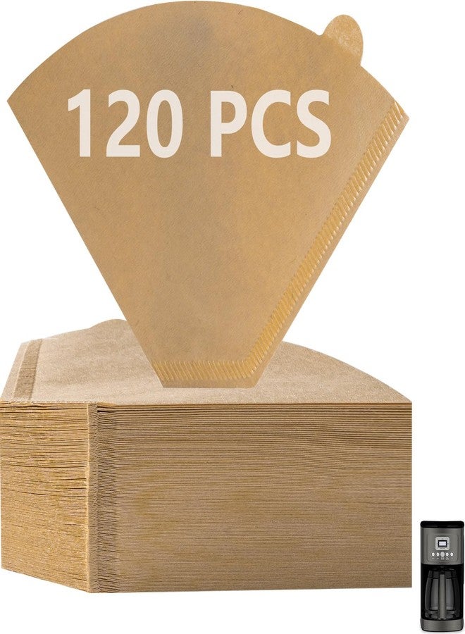 Piszvbej 120 Count Cone Coffee Filters Compatible with Cuisinart, Replacement Paper Coffee Filters 12 Cup, No Blowout, Disposable, Unbleached Paper Filter, Easy to Clean, Perfect for Drip Coffeemaker - Image 1