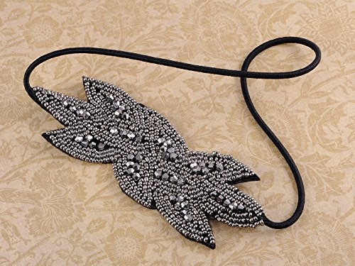 Alilang Girls Stretchy 1920s Leaf Flapper Hairband - Image 2