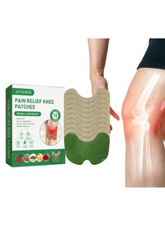 Jaysuing Pain Relief Knee Patches Effective Long Lasting Relief Uncomfortable Natural Herbal Patches for Knee Shoulder Neck Back Heat Patches for Health Care 10 Pcs/Pack  - Image 1