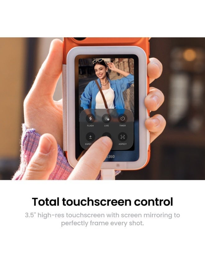 Insta360 Snap with Light | Magnetic Selfie Screen with Light, 3.5-inch HD Resolution Touch Screen w/ USB-C Connection, Adjustable Brightness And Warmth, for Influencers, Travel & Food Vloggers - White - Image 4