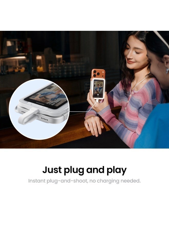 Insta360 Snap with Light | Magnetic Selfie Screen with Light, 3.5-inch HD Resolution Touch Screen w/ USB-C Connection, Adjustable Brightness And Warmth, for Influencers, Travel & Food Vloggers - White - Image 5