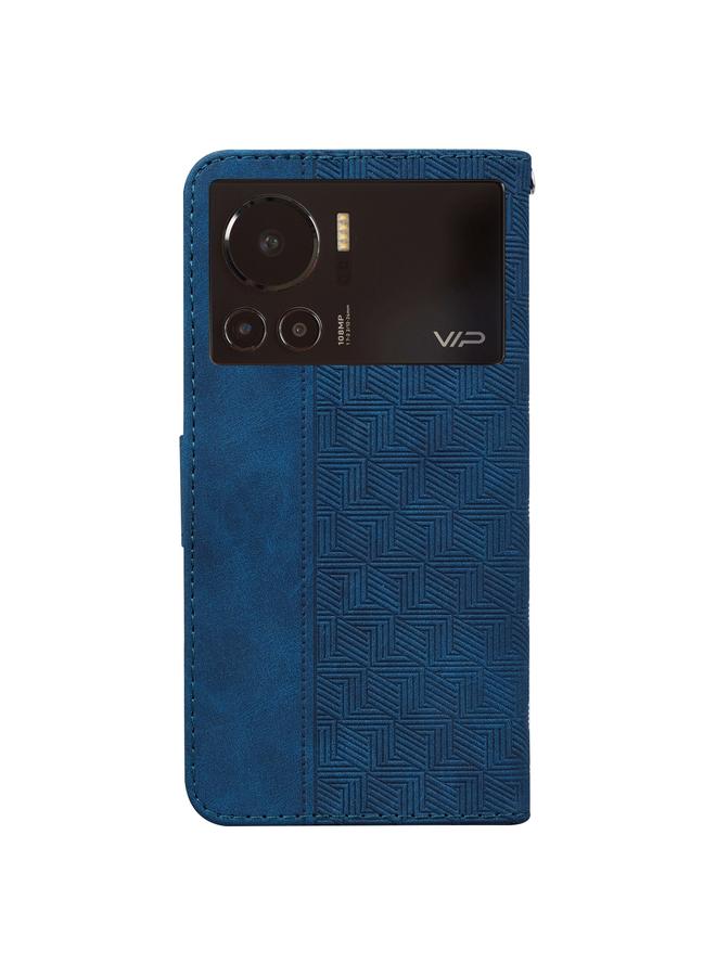 زبون جراب لهاتف Infinix Note 12 VIP مصنوع من الجلد المنقوش هندسيًا - Image 3