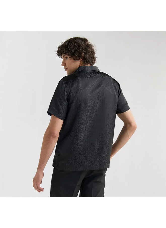 FAV Jacquard Shirt with Camp Collar