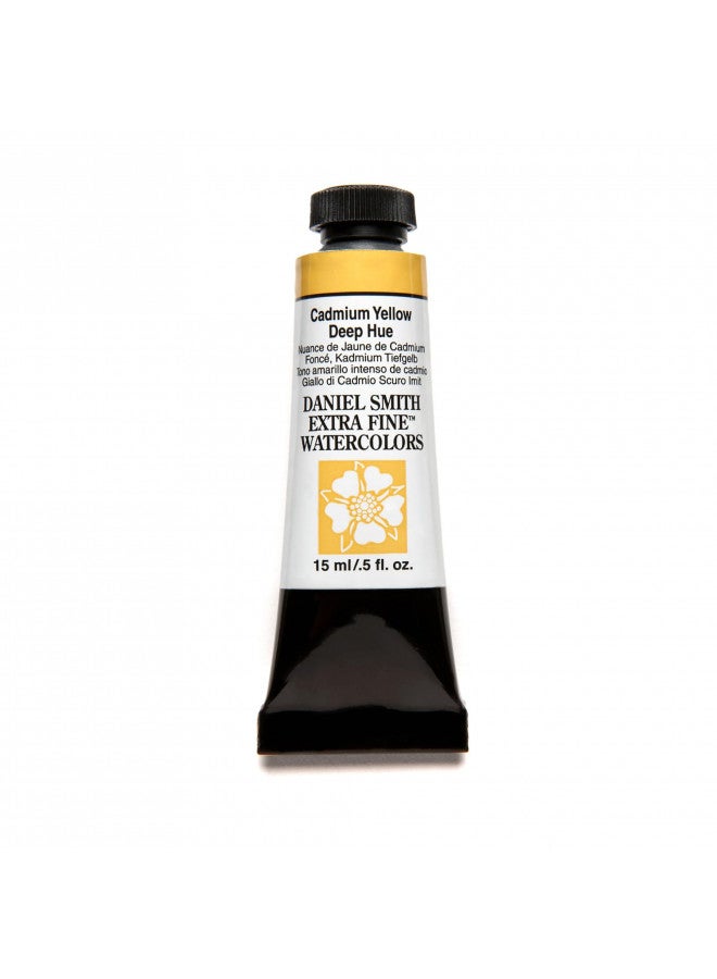 DANIEL SMITH Extra Fine Watercolor Paint, 15ml Tube, Cadmium Yellow Deep Hue, 284600221, 0.5 Fl Oz (Pack of 1) - Image 1