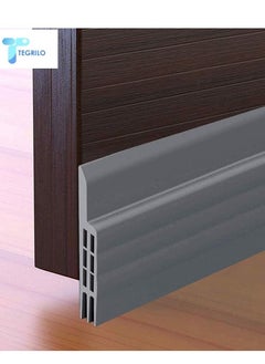 TEGRILO Door Draft stopper, Bottom Seal for Exterior & Interior Doors Blocker for Insects Dust Noise and weather Stripping 2”W x 39”L-GREY  - Image 1