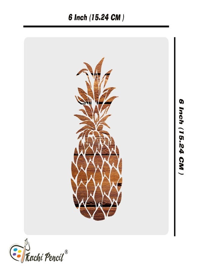 Kachi Pencil Pineapple Stencil for Craft Painting, Scrapbooking |, Size 6x6 inch Reusable Stencils for Painting on Wall, Fabric, Wood, and DIY Art Projects - Image 5