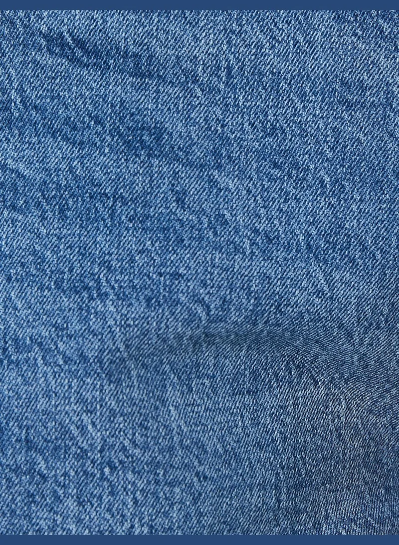 KOTON Oversized Denim Shorts Pocket Detailed Buttoned Cotton