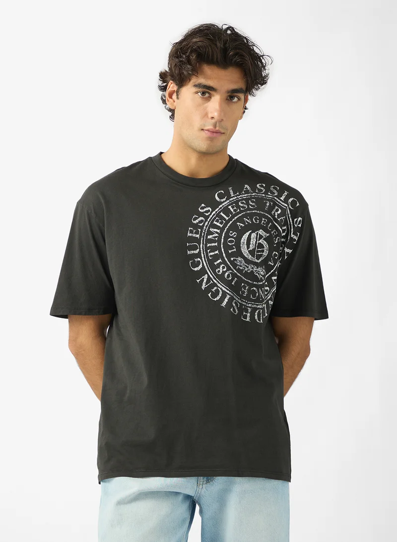 GUESS Short Sleeve Letter Pressed T-Shirt