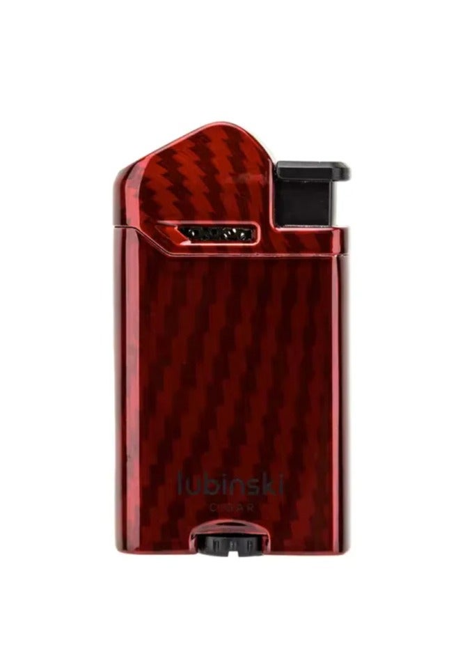 Lubinski Premium Metal Lighter with Magnetic Lid – Elegant Design – Red Color-  Lubinski - Image 1