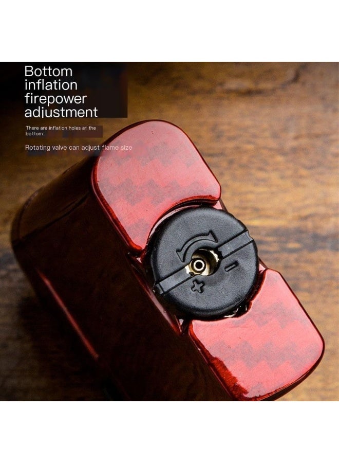 Lubinski Premium Metal Lighter with Magnetic Lid – Elegant Design – Red Color-  Lubinski - Image 4