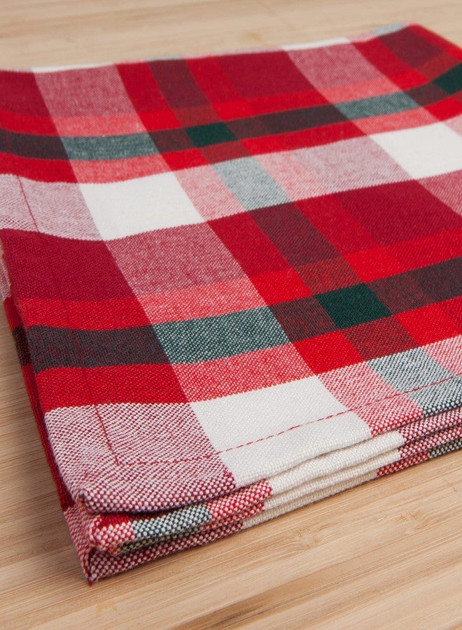 Now Designs Second Spin Recycled Collection 20" x 20" Napkins (Set of 4) | Tannenbaum Plaid - Image 5
