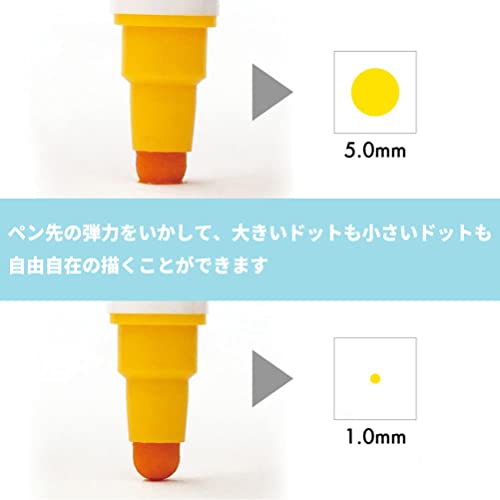 Kuretake CLEAN COLOR DOT Single Mild Smoky 6 colors set, Flexible dot tip marker, for Journals, Crafts, Illustration, Lettering, Planners, for Adult, Kids, Made in Japan - Image 4