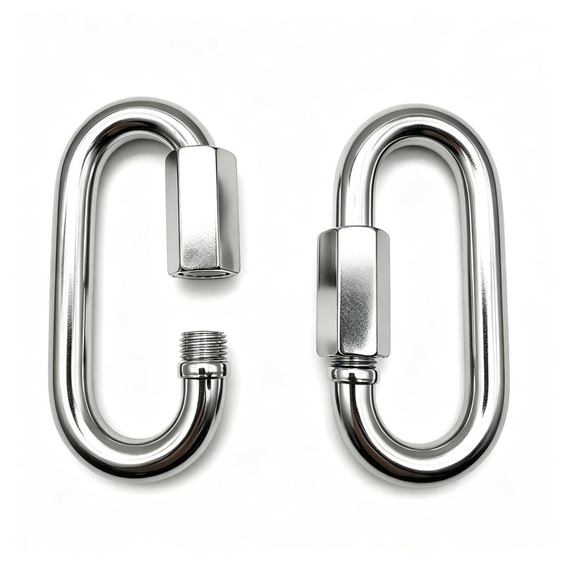 MIKMAYTOO Threaded Quick Link Trailer Safety Chain Hook Carabiner Clip 516Inch Diameter 8000 lbs Break Strength - Image 2