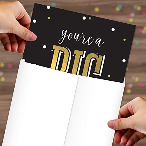 Canopy Street You're A Big Deal Greeting Card / 8.5" x 11" Large Funny Congrats Greeting Card/Jumbo Black Faux Gold Humor Congratulations Graduation Retirement Anniversary Good Luck Card - Image 4