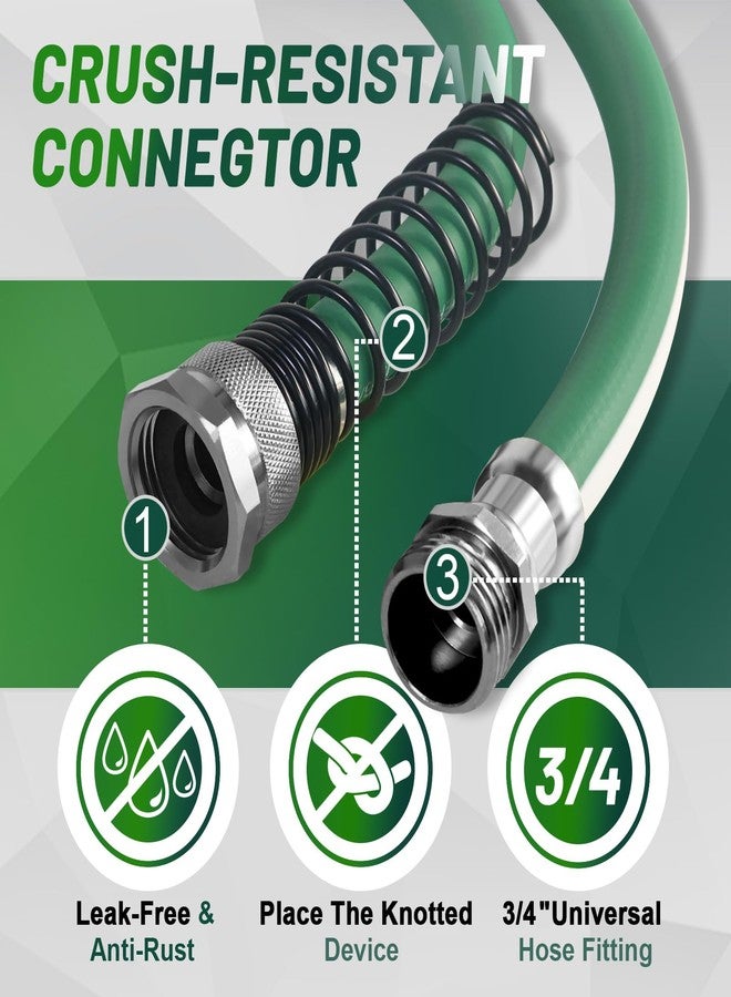 Sunifier Heavy Duty Garden Hose 25 ft 50 ft 100 ft - Outdoor Hybird Water Hose with Solid Fitting - Flexible, Kinkless, Lightweight Garden Hose for Lawn Watering, Car Washing - Burst 500 Psi (25 ft) - Image 3