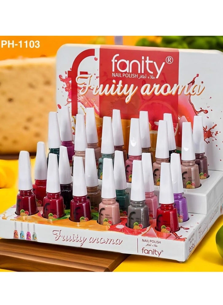 فانيتي طلاء اظافر غطاء ابيض ملون 24 حبة FANITY - Image 1